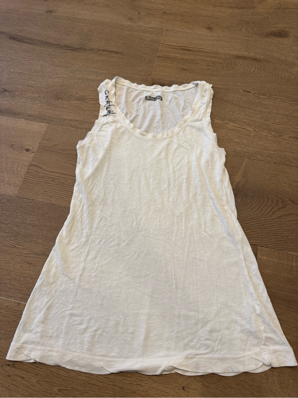 The Great China Wall White Scoop Neck Tank